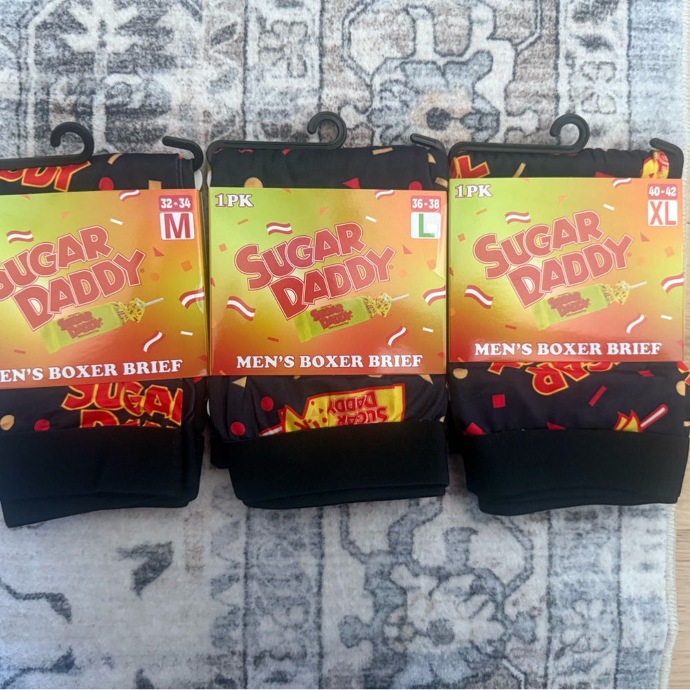 Men's Boxer Briefs - Black sugar daddy M L XL